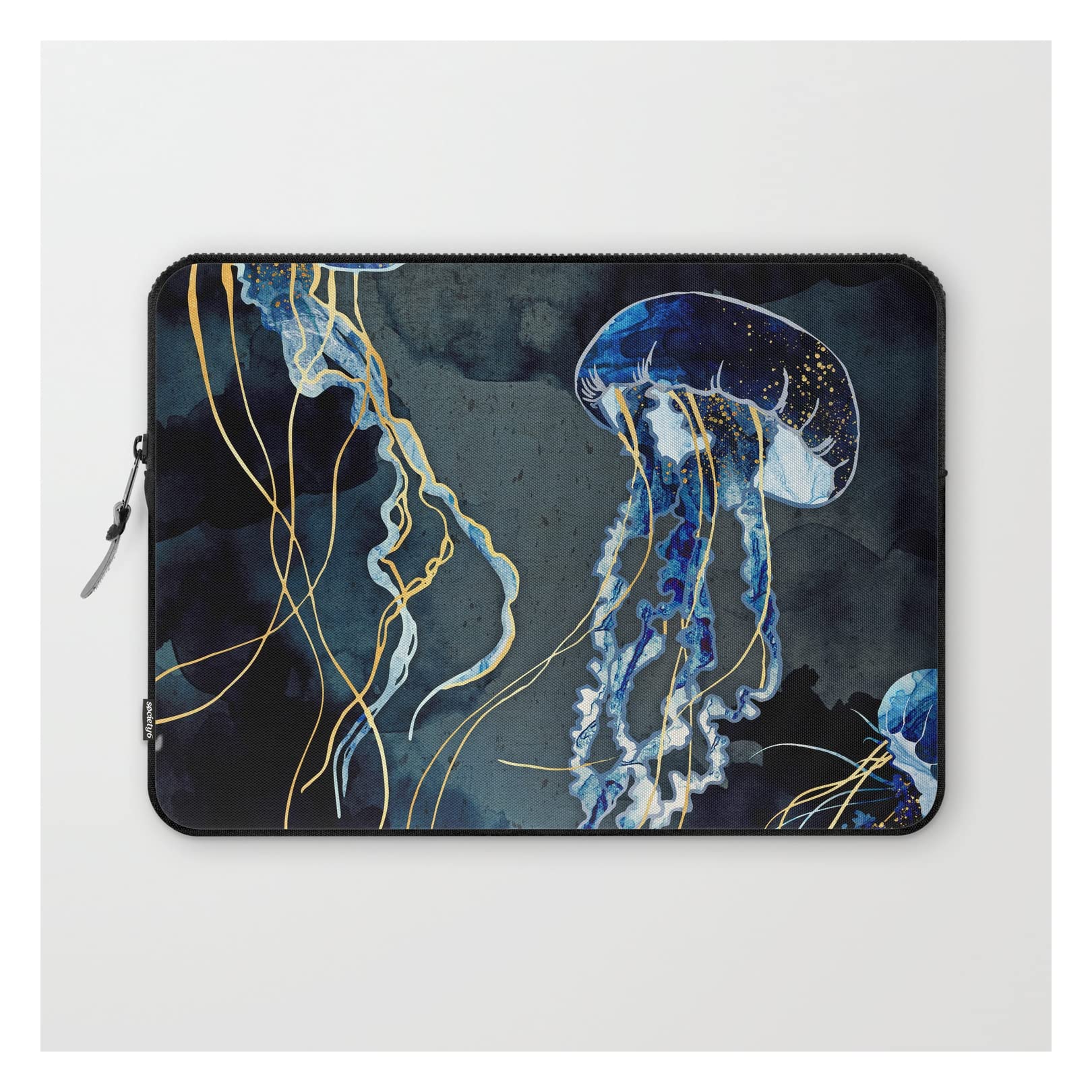 Spacefrogdesigns Metallic Ocean III 13 Inch Laptop Sleeve - Waterproof Protective Case for MacBook & Notebook - Perfect for Work, Travel & School