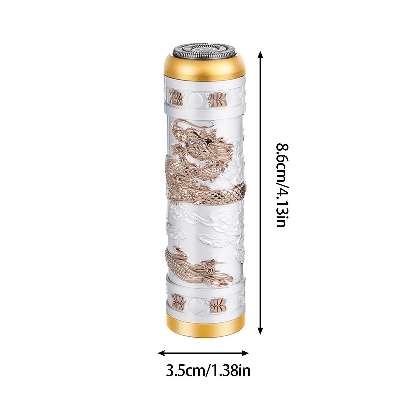 Professional Gold Dragon Electric Shaver - Cordless T-Blade Trimmer for Men, Beard & Hair Grooming Kit with USB Charging Cable - Perfect Gift for Dad, Travel & Home Use