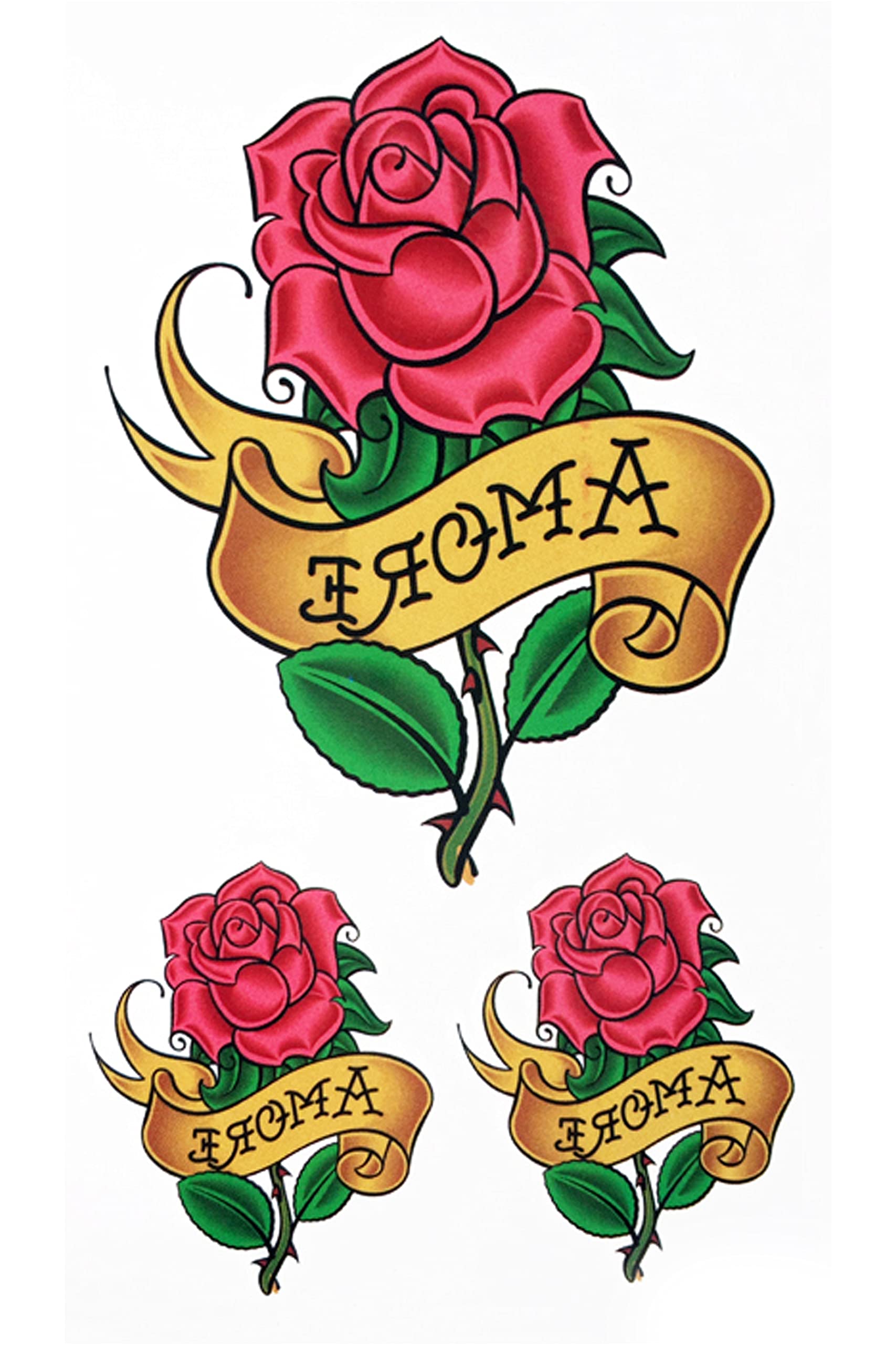 Waterproof Temporary Tattoo Stickers for Men & Women - 3D Realistic Flowers, Butterflies, Stars, Angels, Wolves & Armband Designs (60mmX105mm) - Perfect for Parties, Festivals, Cosplay & Body Art