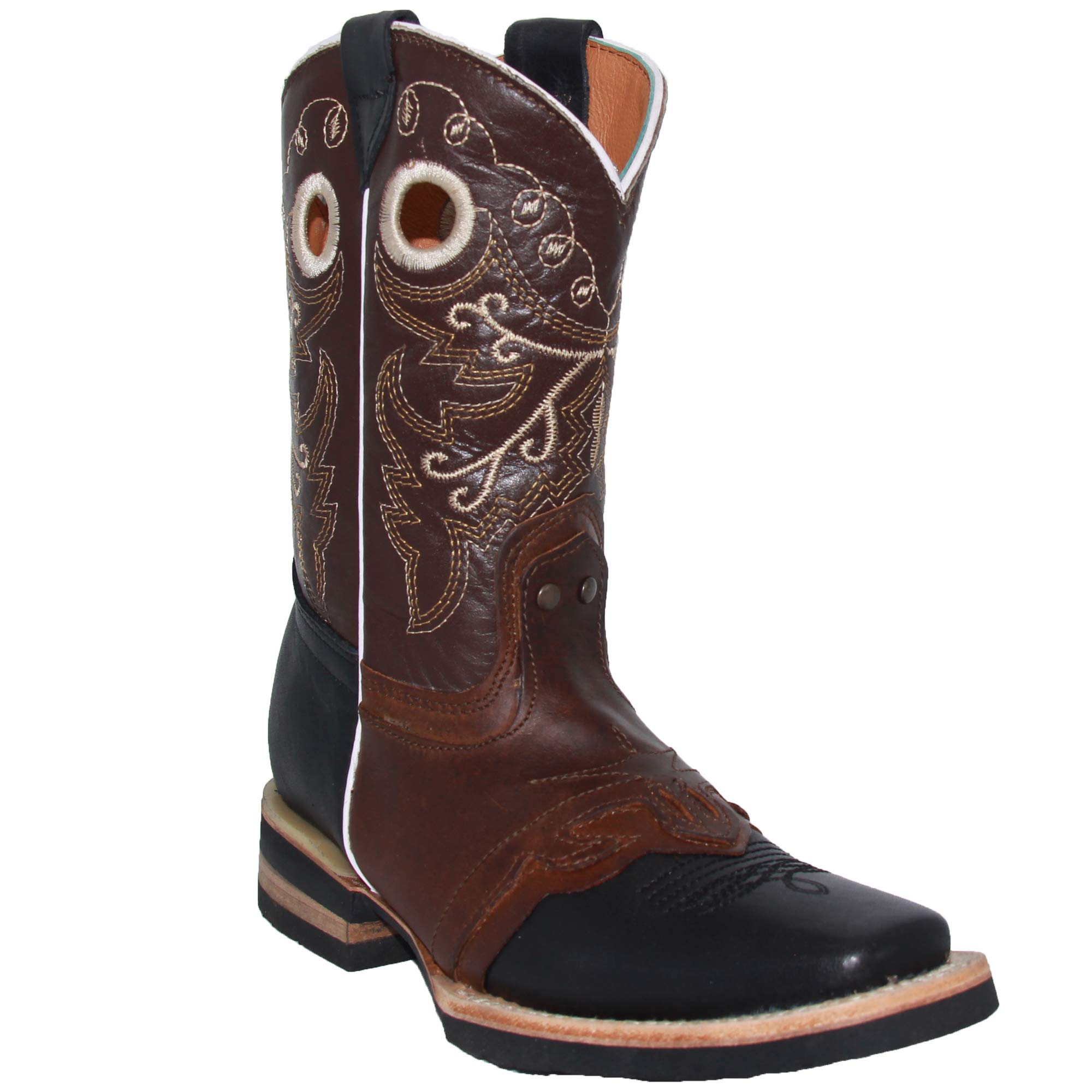 Square Toe Western Cowboy Boots for Kids - Comfortable & Stylish Cowgirl Boots for Girls & Boys - Perfect for Rodeo, Country Dance & Western Fashion Outfits