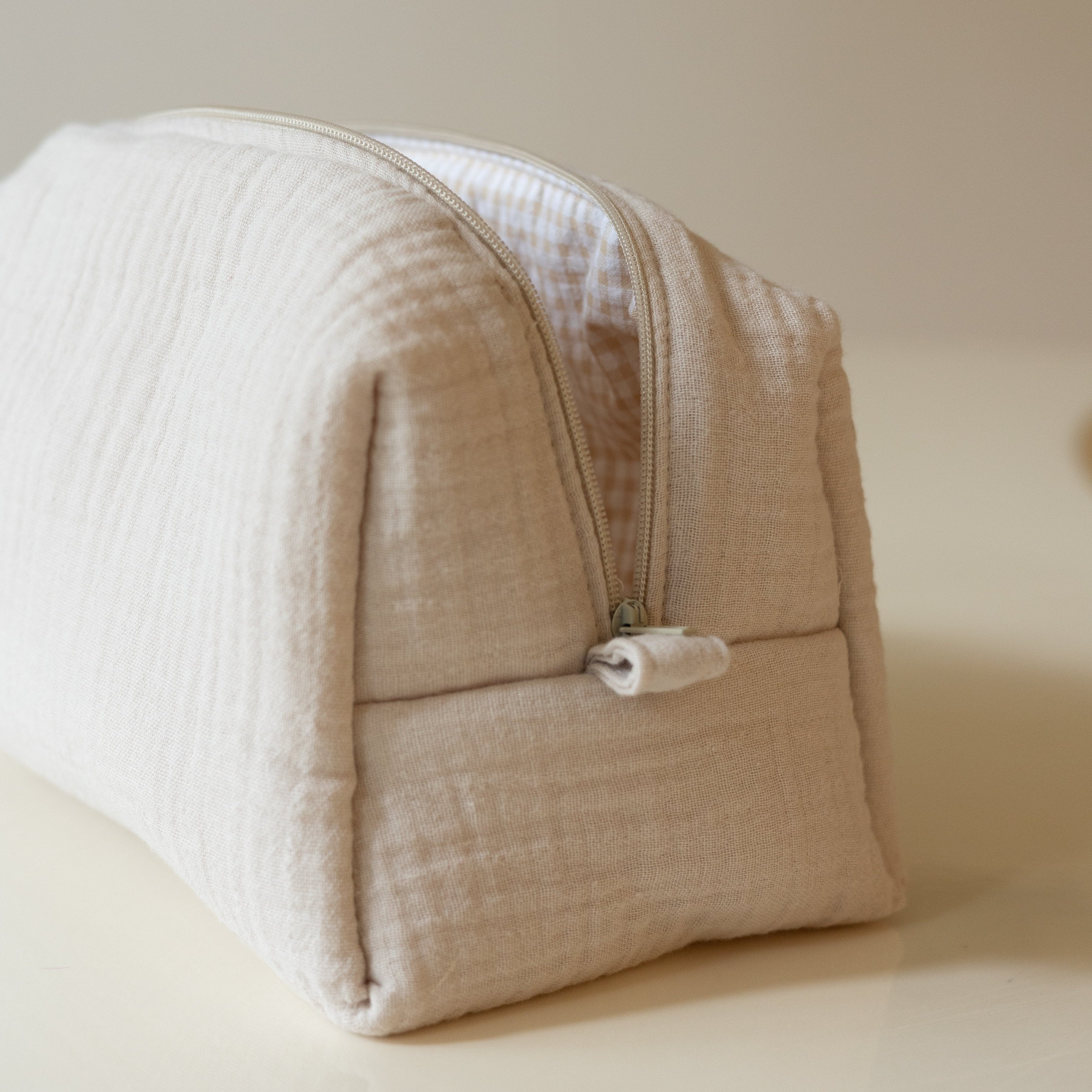 Waterproof Hanging Toiletry Bag for Travel - Beige Cosmetic Organizer with Multiple Pockets | Perfect for Toiletries, Makeup, and Shower Essentials on Vacation, Camping, or Gym