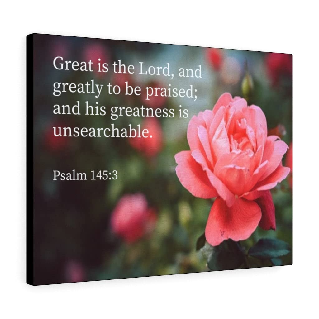 Christian Wall Art with Bible Verse - Psalm 56:3 Scripture Print 'Great is The Lord' - Ready to Hang Home Decor for Living Room, Bedroom & Church