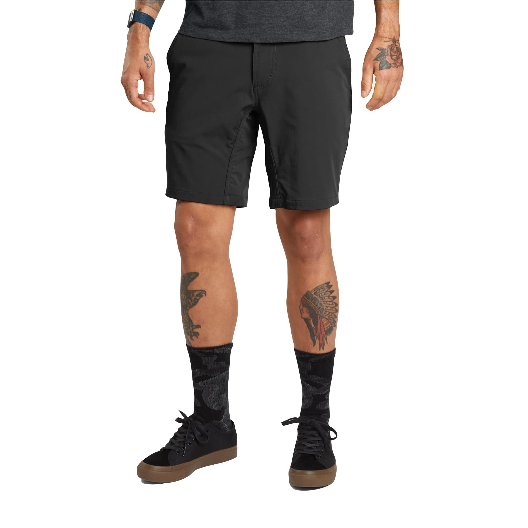 Chrome Industries Folsom 2.0 Men's Mid Short - Durable Bike Messenger Work Shorts for Cycling & Urban Commuting, Black, 38 Inch Waist - Perfect for Biking, Work & Casual Wear
