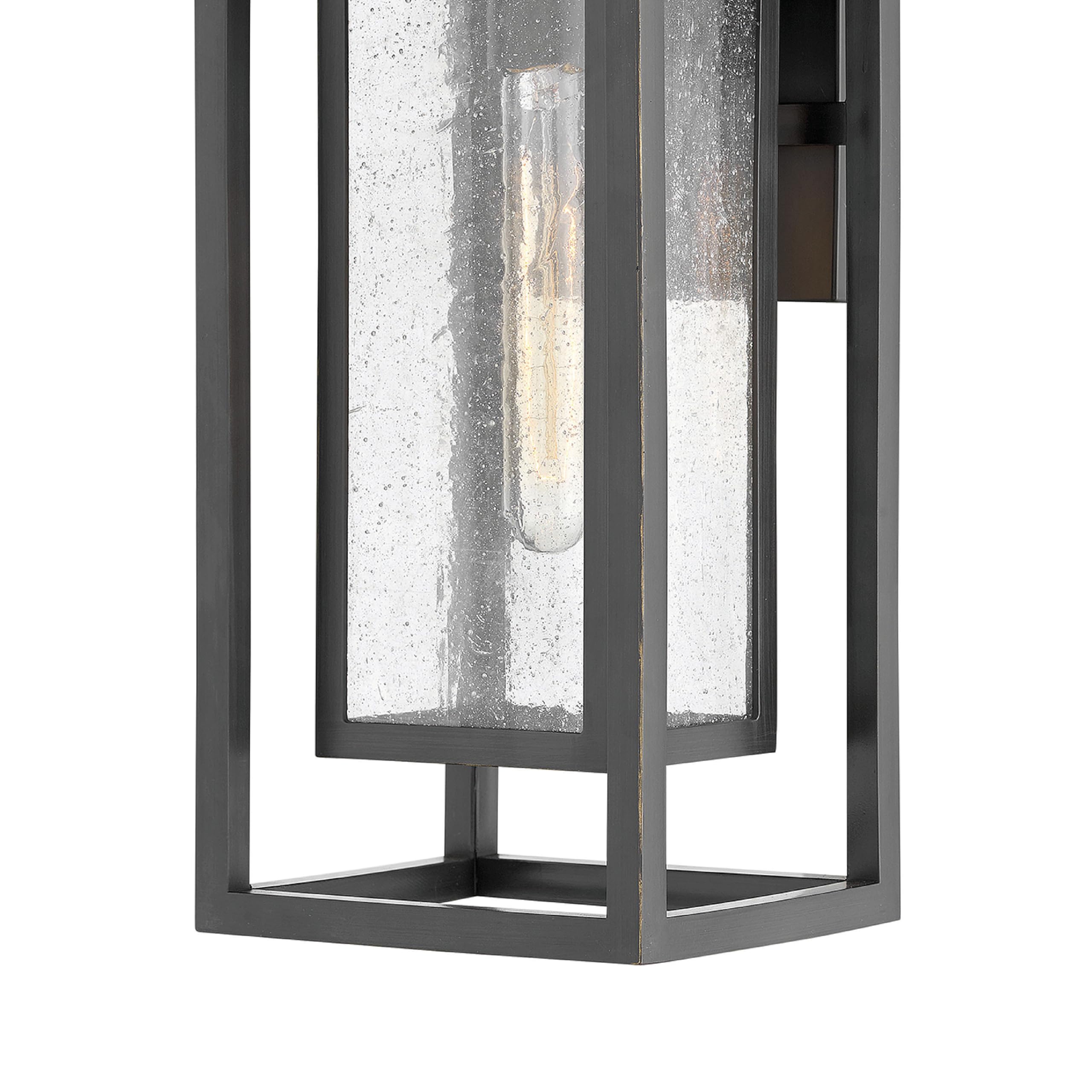 Hinkley Republic 1004OZ Medium Outdoor Wall Mount Lantern - Transitional Modern Double Frame Design, Oil Rubbed Bronze - Coastal Elements Collection - Perfect for Porch, Patio, Garden & Entryway Lighting