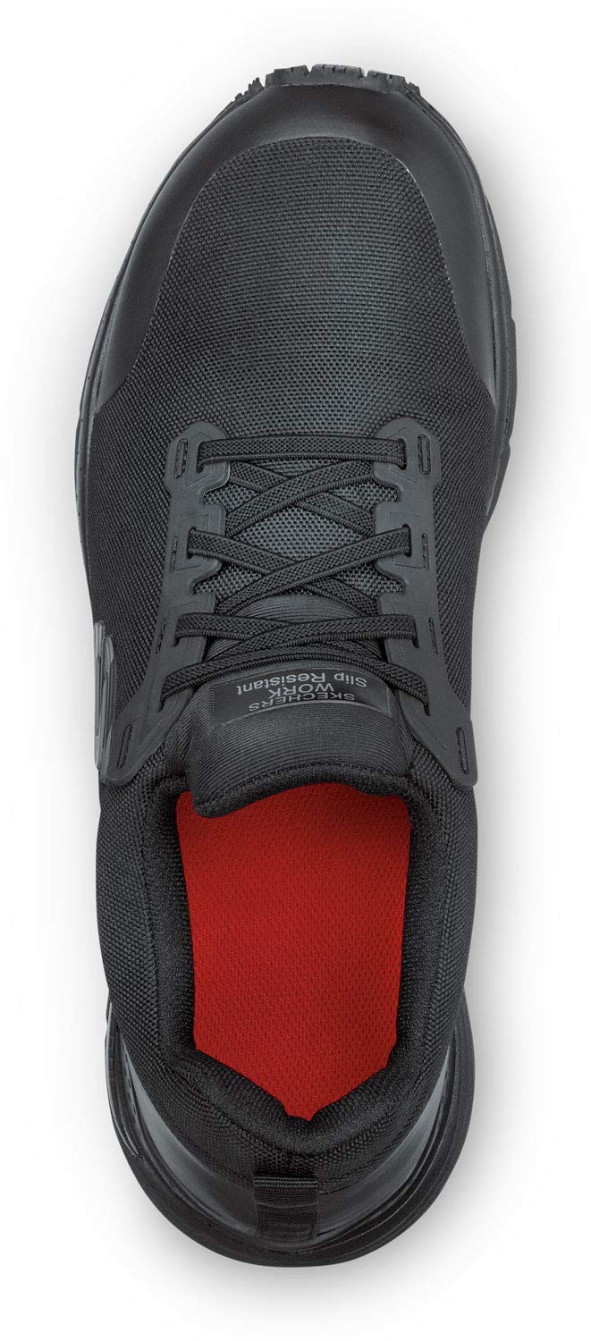 Skechers Men's Arch Fit Charles Slip-On Work Shoes - Alloy Toe, MaxTrax Slip-Resistant - Comfortable Athletic Style for Construction, Warehouse & Industrial Work