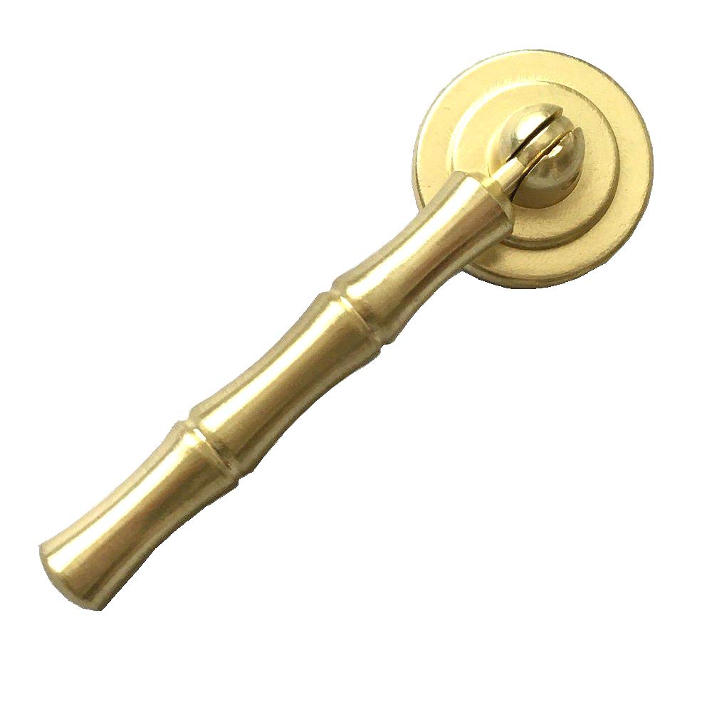 Brass Bamboo Cabinet Knobs - Drawer Pulls for Kitchen & Dresser