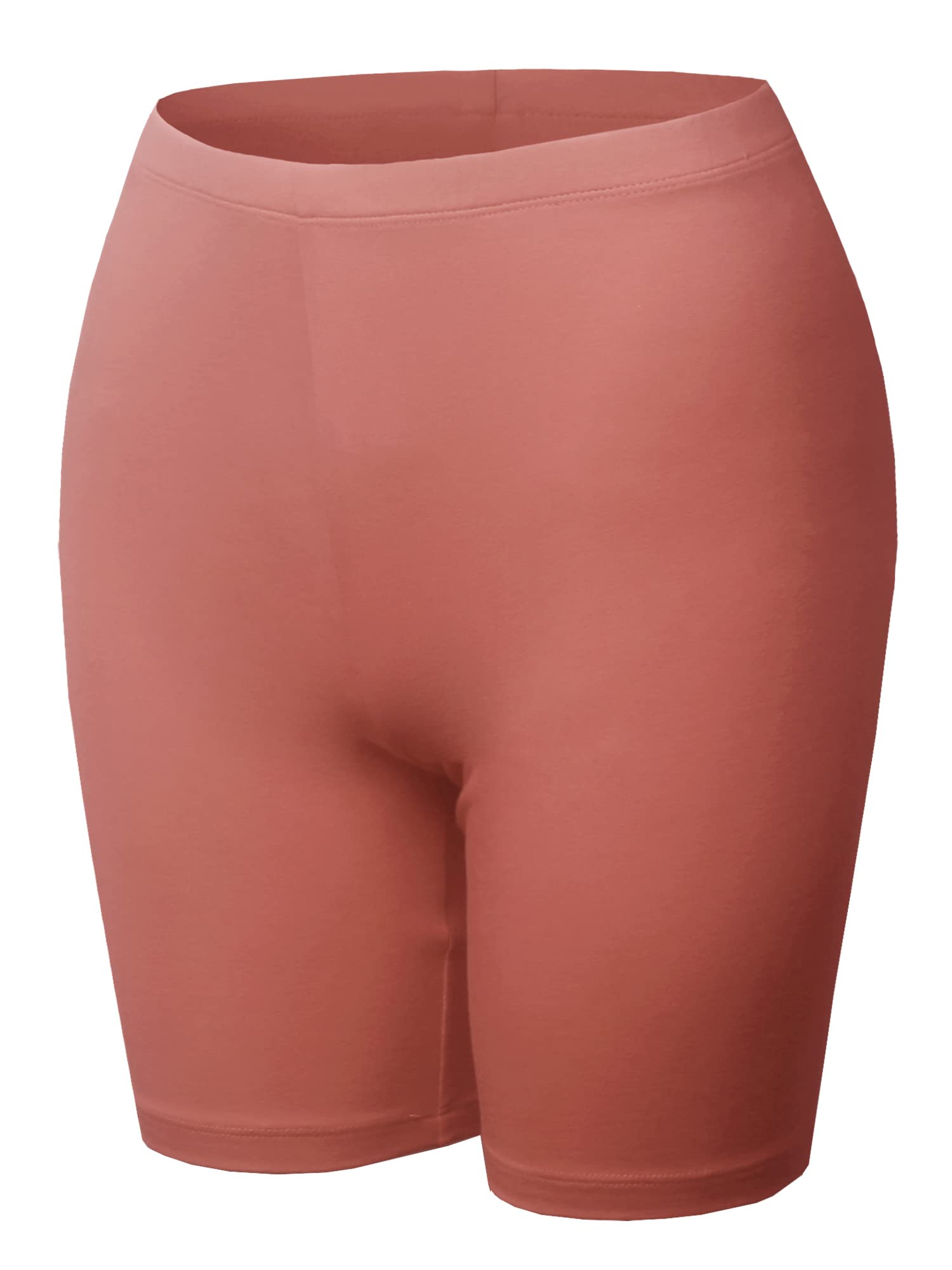 Emma Women's Essential Active Daily Cotton Mid Rise Biker Shorts - Comfortable Workout & Lounge Wear for Yoga, Running, Gym
