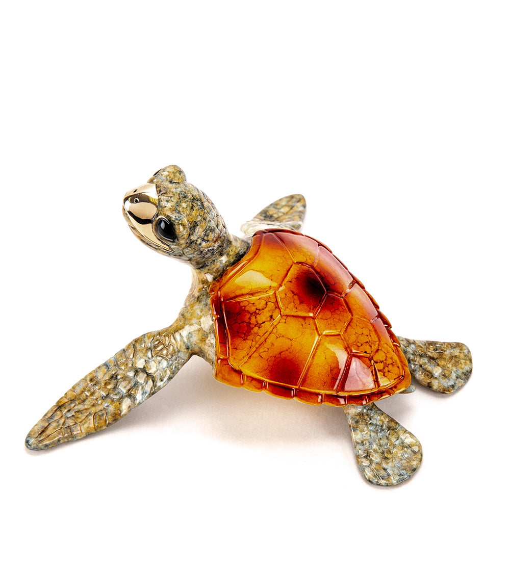 Handmade Bronze Sculpture 'Speedy Orange' by Chris Barela - Unique Art Collectible for Home Decor & Office Display