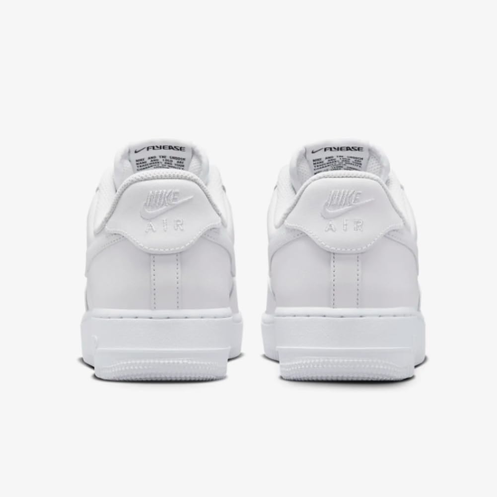 Nike Air Force 1 '07 Flyease DX5883-100 - White Unisex Sneakers for Men & Women | Comfortable Athletic Shoes for Running, Walking & Casual Wear