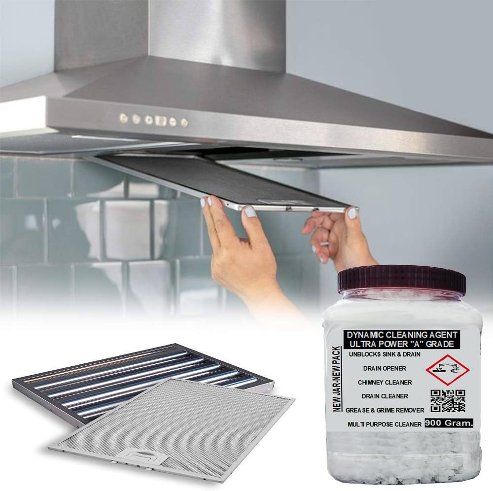 Caustic Soda Flakes 900g - Powerful Drain Cleaner, Pipe Opener & Chimney Cleaner | Removes Tough Blockages in Sinks, Drains & Pipes | Safe Plastic Jar Packaging for Home & Industrial Use