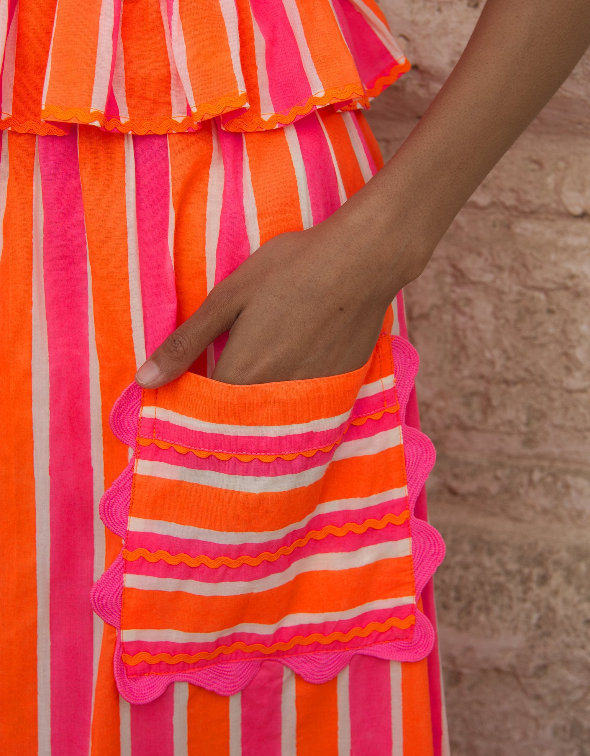 Stylish Pink City Prints Neon Puglia Skirt - Women's Fashion Skirt for Summer, Beach, and Party Wear