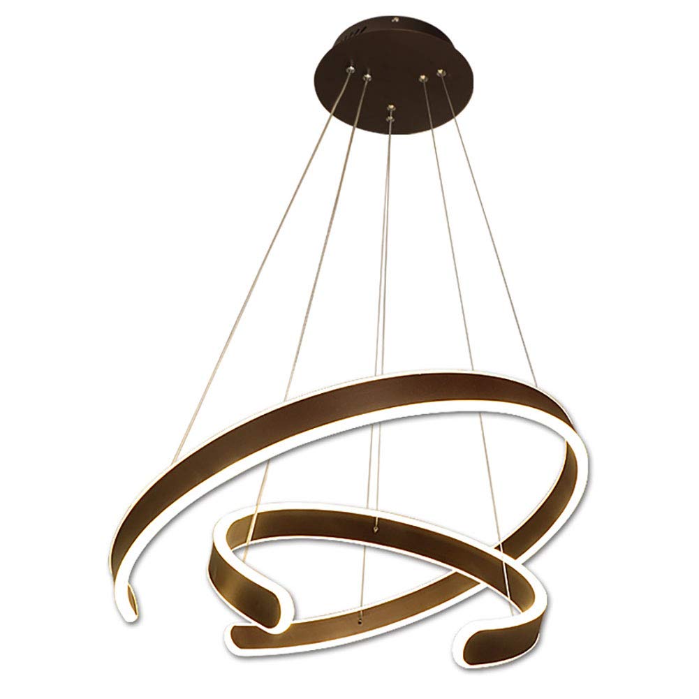 Modern LED Chandelier - Dimmable Circle Ring Ceiling Light for Living Room, Bedroom & Dining Room - Elegant Home Decor Lighting for Parties & Relaxing Evenings