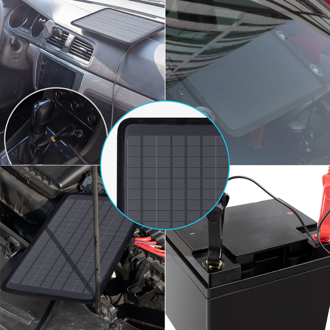 Renogy 5W Solar Battery Trickle Charger Maintainer - 12V/24V Auto Car Boat RV Marine Battery Charger & Maintainer - Perfect for Vehicles, Motorcycles, ATVs, Lawn Mowers & Outdoor Power Equipment