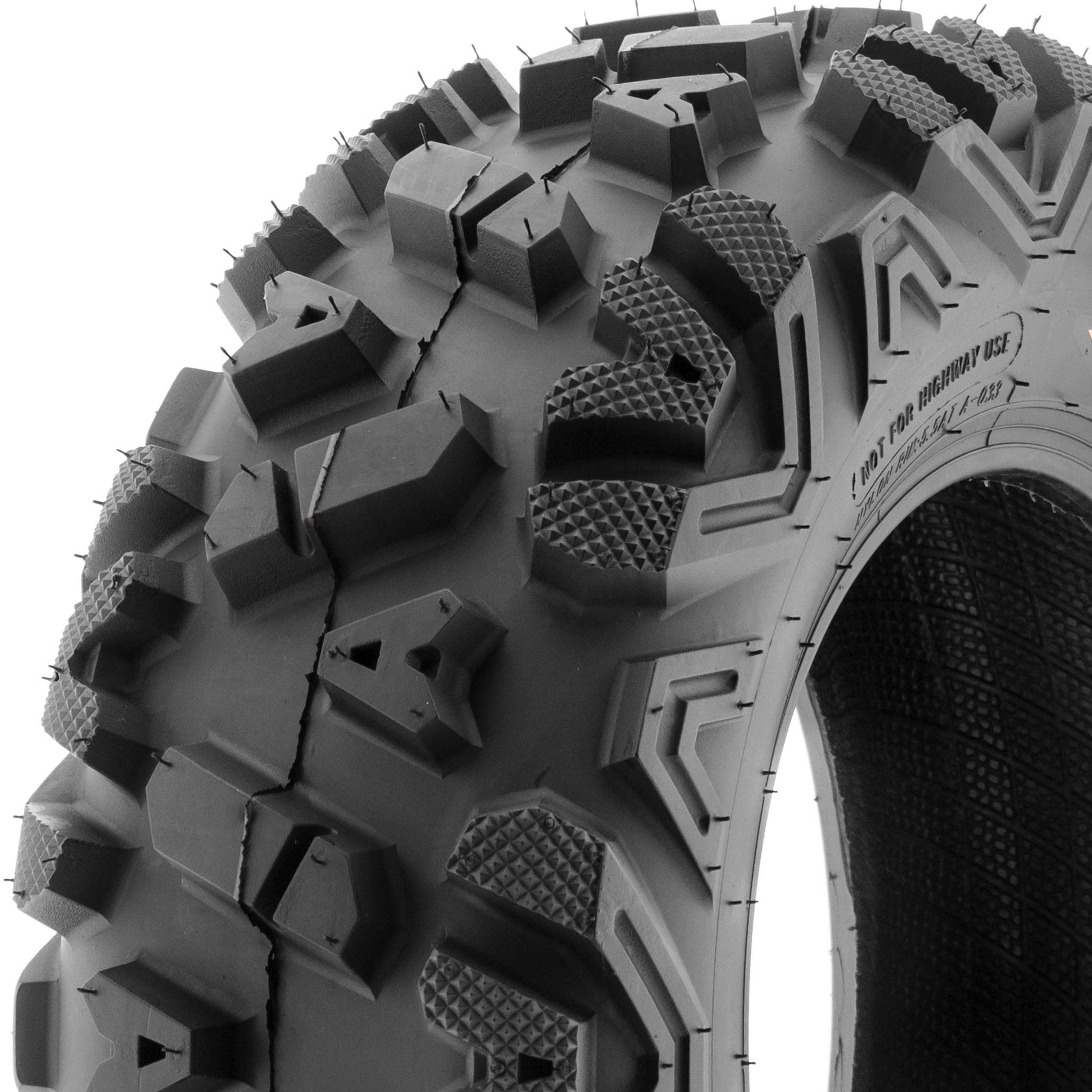 SunF 25x10-12 25x10x12 All Terrain Tires for ATV & UTV - 6 PR Tubeless Off-Road Tires (A033 POWER I) - Perfect for Mud, Sand, and Trail Riding