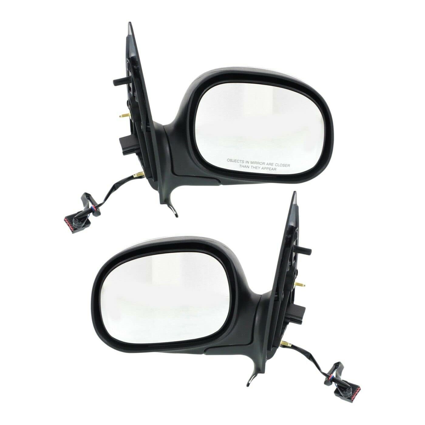 ZZXIA Power Side View Mirrors - Black & Chrome Pair Set (Fits Ford F-150 2015-2020) - Easy Installation, Adjustable Glass - Perfect for Highway Driving, Parking & Towing