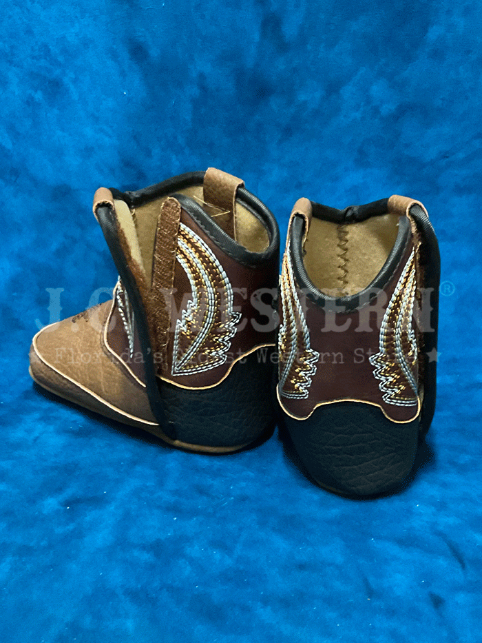 Ariat A442002602 Evan Style LIL STOMPERS Infant Boots - Brown Leather Cowboy Boots for Toddlers | Perfect for Western Rodeo, Playdates & Outdoor Adventures
