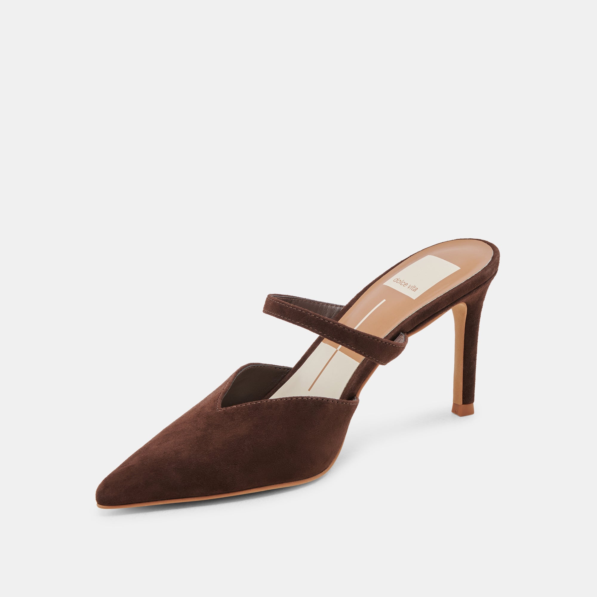 KANIKA Women's DK Brown Suede High Heels - Elegant & Comfortable Dress Shoes for Parties, Weddings & Office Wear