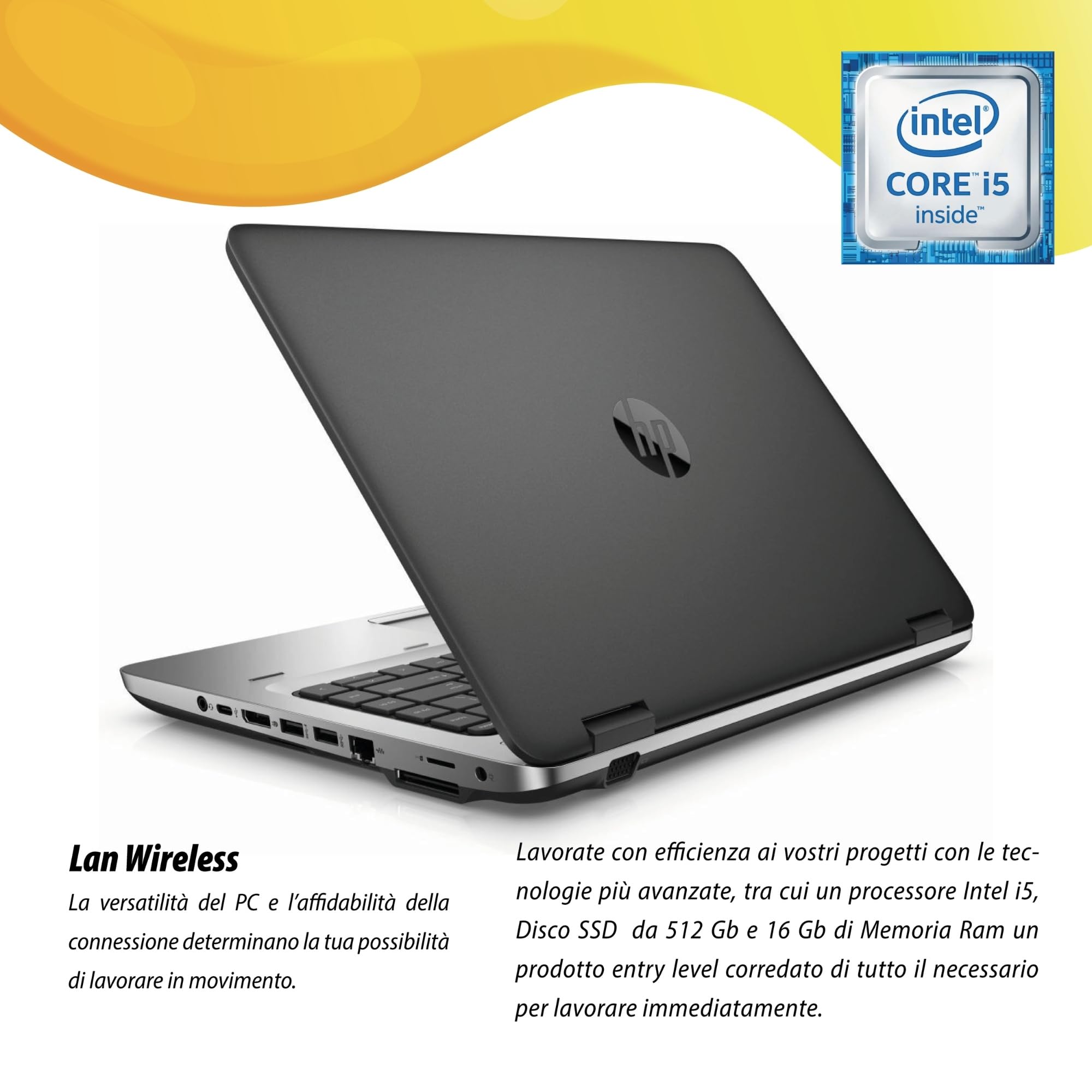 Refurbished HP 640 G2 Laptop - Intel Core i5-6th Gen, 14