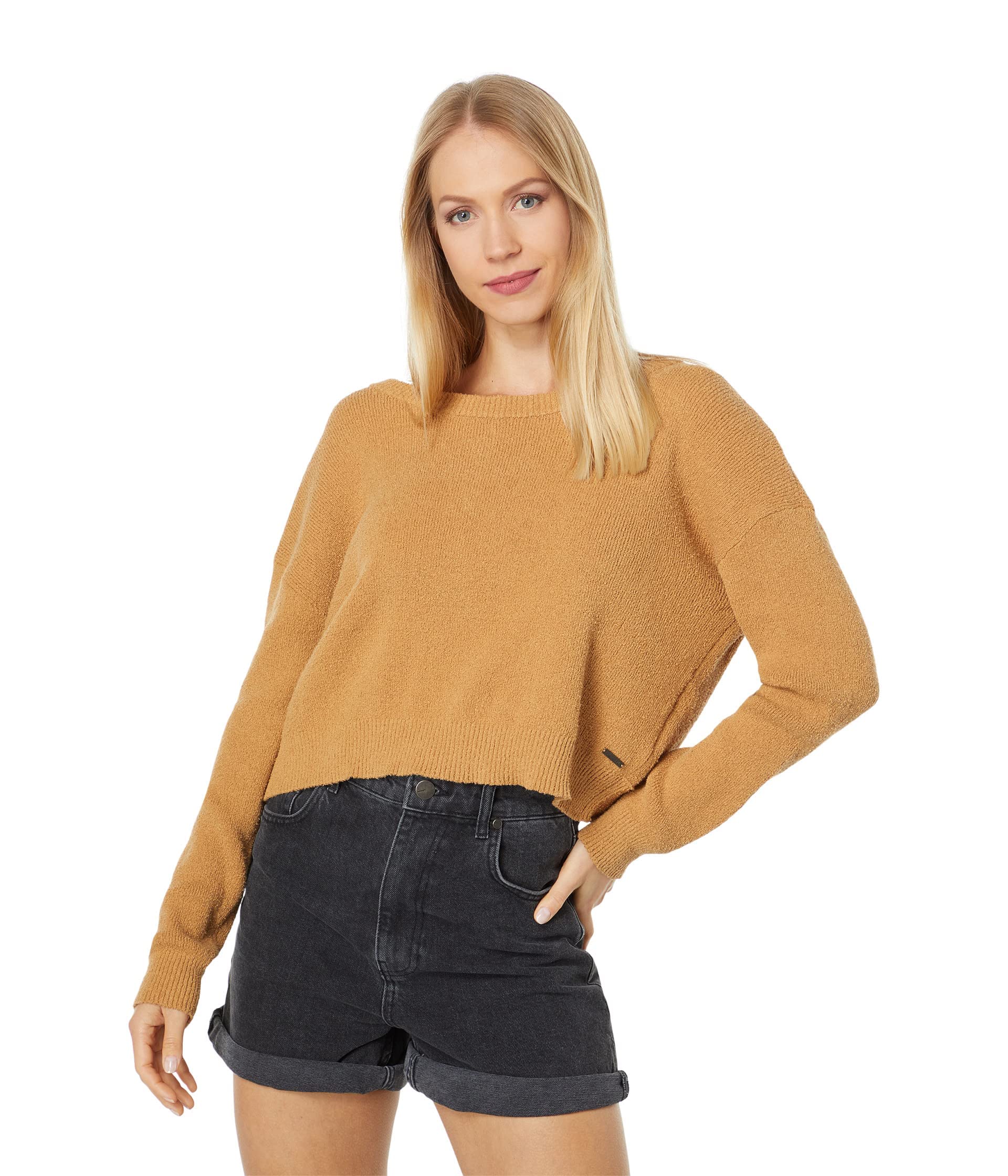 Hurley Women's Overlap Back Sweater - Soft Knit Pullover for Casual Wear & Layering | Perfect for Fall & Winter Outfits