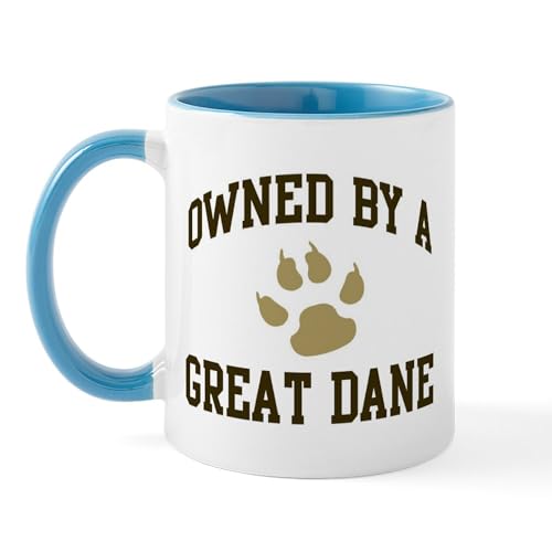 White/Blue Inside - Great Dane: Owned Mug