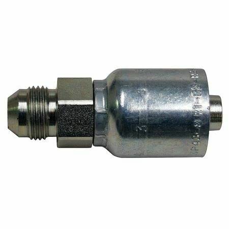 10343-6-4 Male JIC Straight Hose Fitting - 6-4 Size, Hydraulic Connector for Industrial Equipment, Agricultural Machinery & Automotive Applications