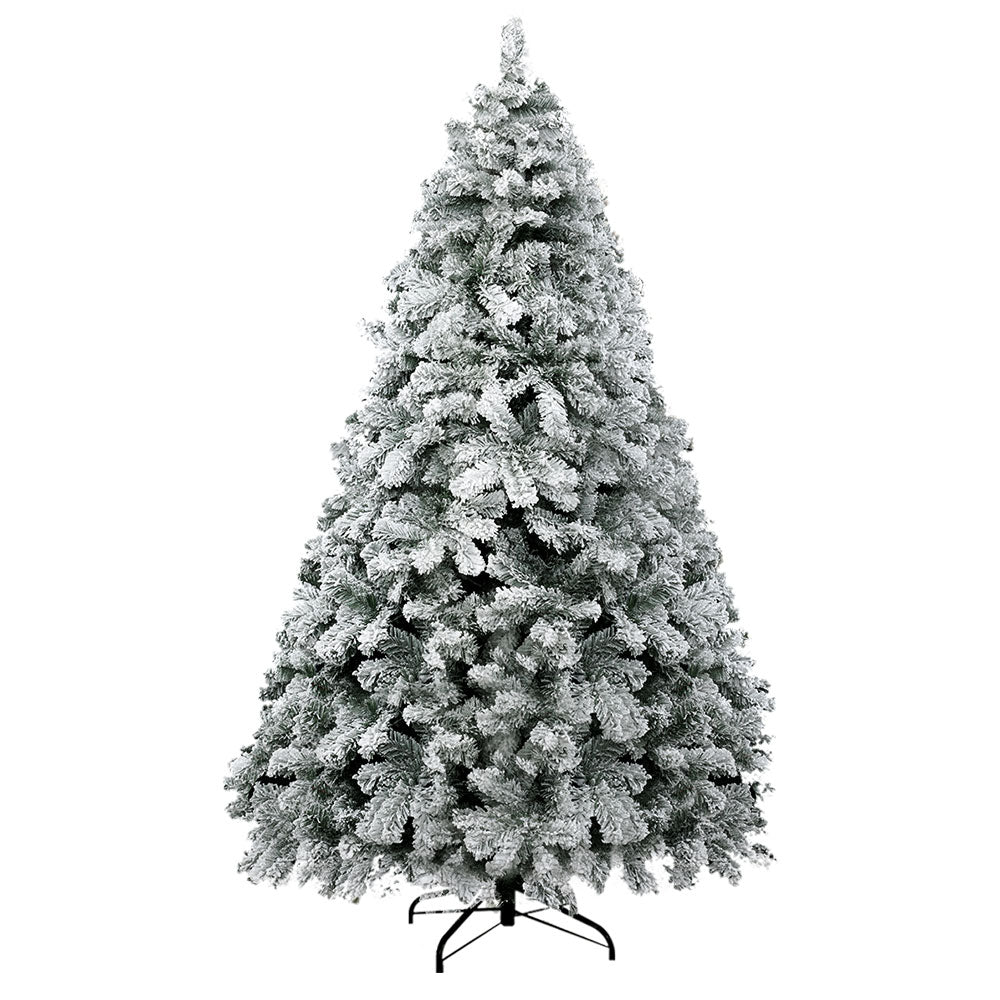 1.8M Pre-Lit Artificial Christmas Tree with 520 Snowy Tips - Holiday Xmas Decor for Home, Office, Party & Outdoor Decorations