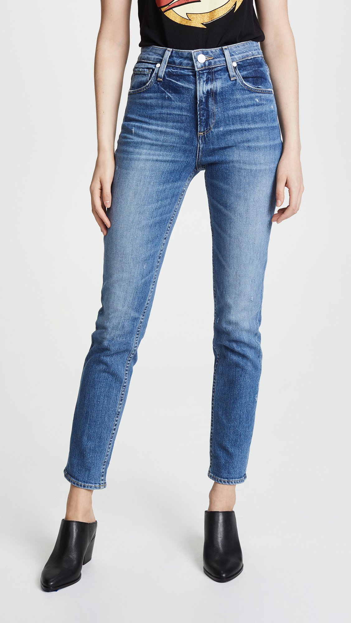 PAIGE Women's Sarah Transcend Vintage High Rise Slim Jeans - Perfect for Casual Outfits, Date Nights & Everyday Wear