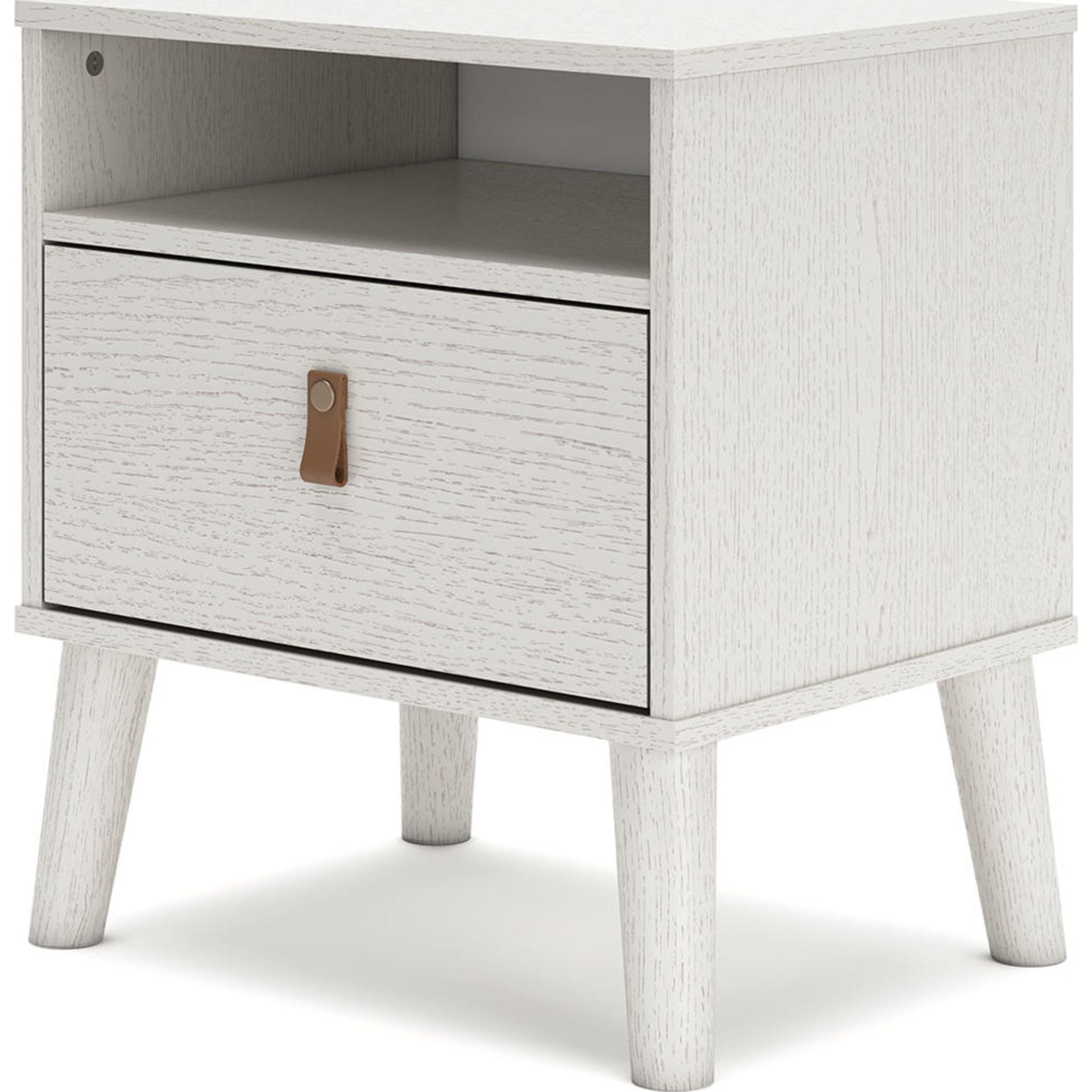 Aprilyn White Nightstand - Modern Bedside Table for Bedroom, Living Room & Guest Room - Stylish & Functional Storage Furniture