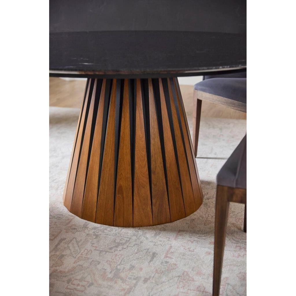 Cyan Design 11743 Bourbon Dining Table - Medium Brown & Black Finish - Perfect for Farmhouse, Rustic & Modern Dining Rooms