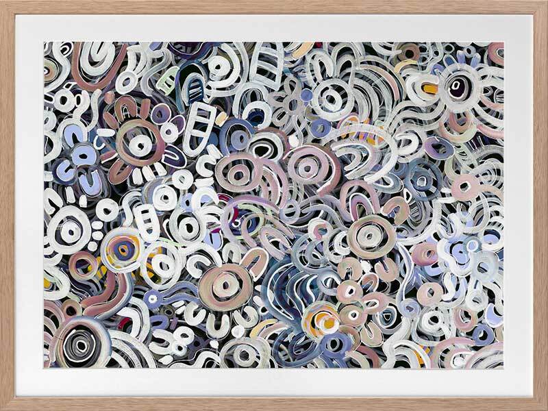 Connectedness Blue Framed Art Print - Modern Wall Decor for Living Room, Bedroom & Office - Perfect for Home & Office Decorations