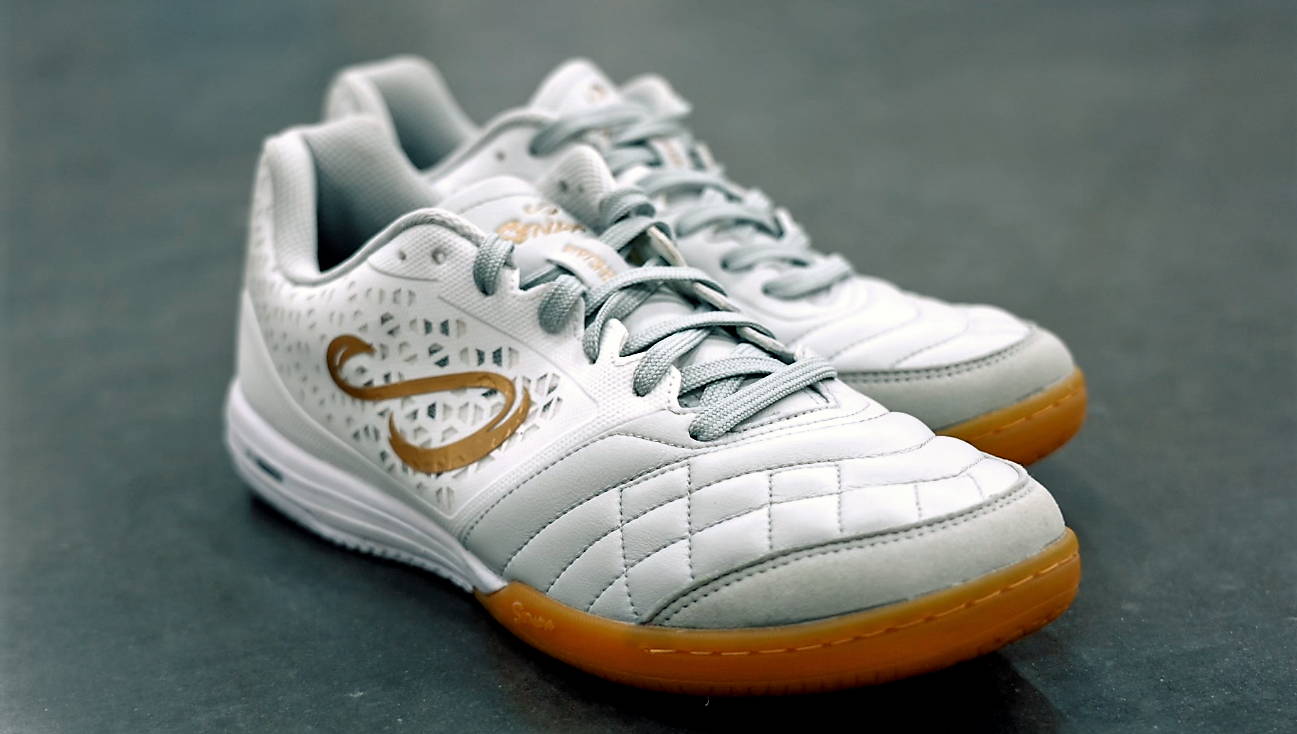 Senda Athletics USHUAIA Pro 2.0 Futsal Soccer Shoes - Gold Color for Indoor Football & Training - Lightweight & Durable for Competitive Play