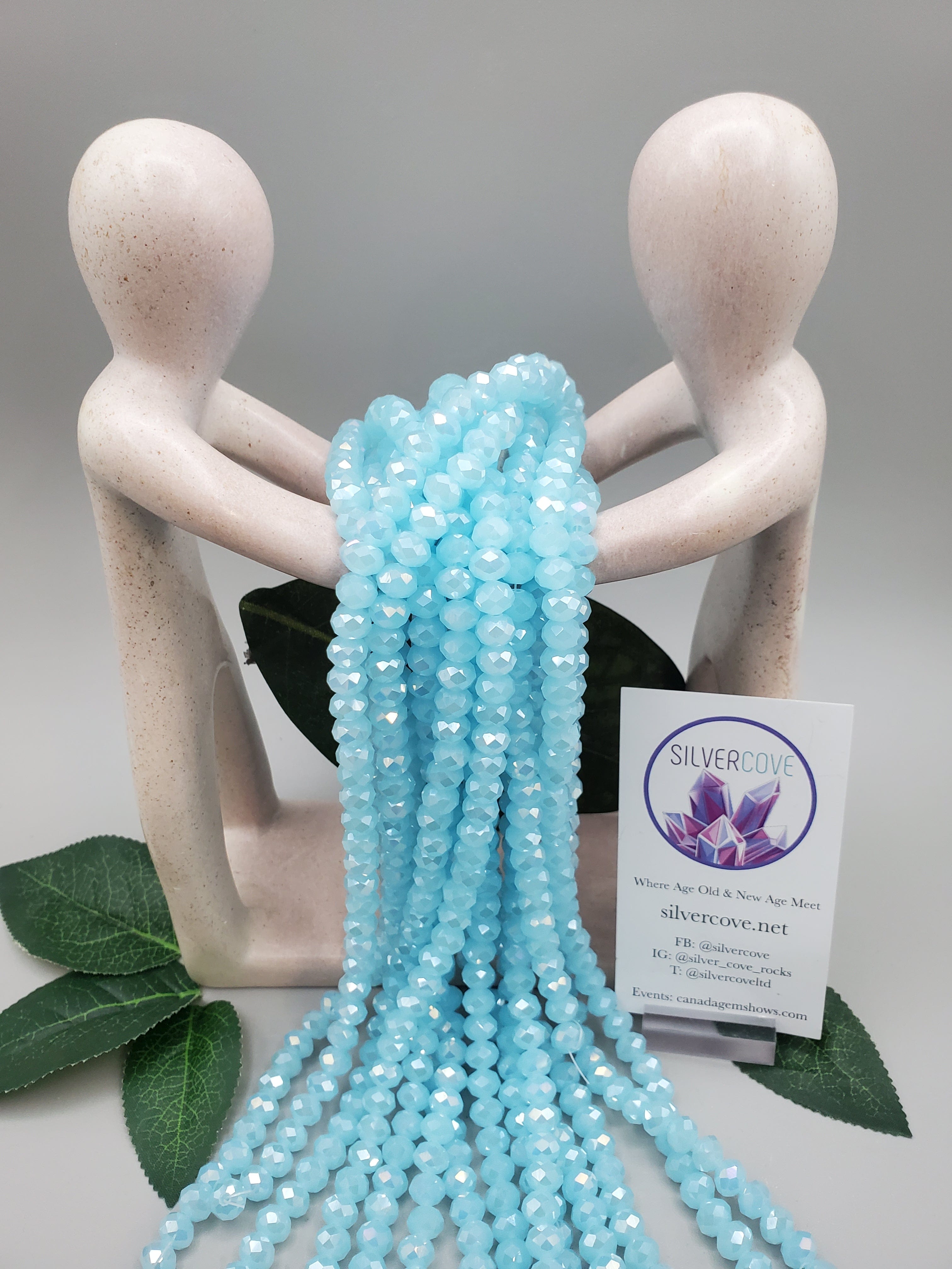 Blue Crystal Bead Strand for Jewelry Making - DIY Necklace, Bracelet & Earrings Supplies - Perfect for Crafting, Wedding Accessories & Gift Making