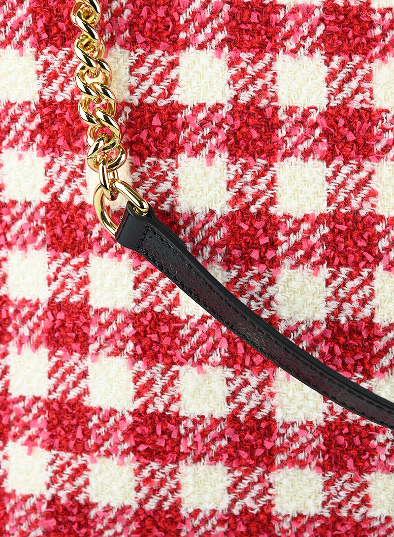 Gucci Red Tartan Fabric Shopper Bag - Stylish & Durable for Work, Travel & Everyday Use