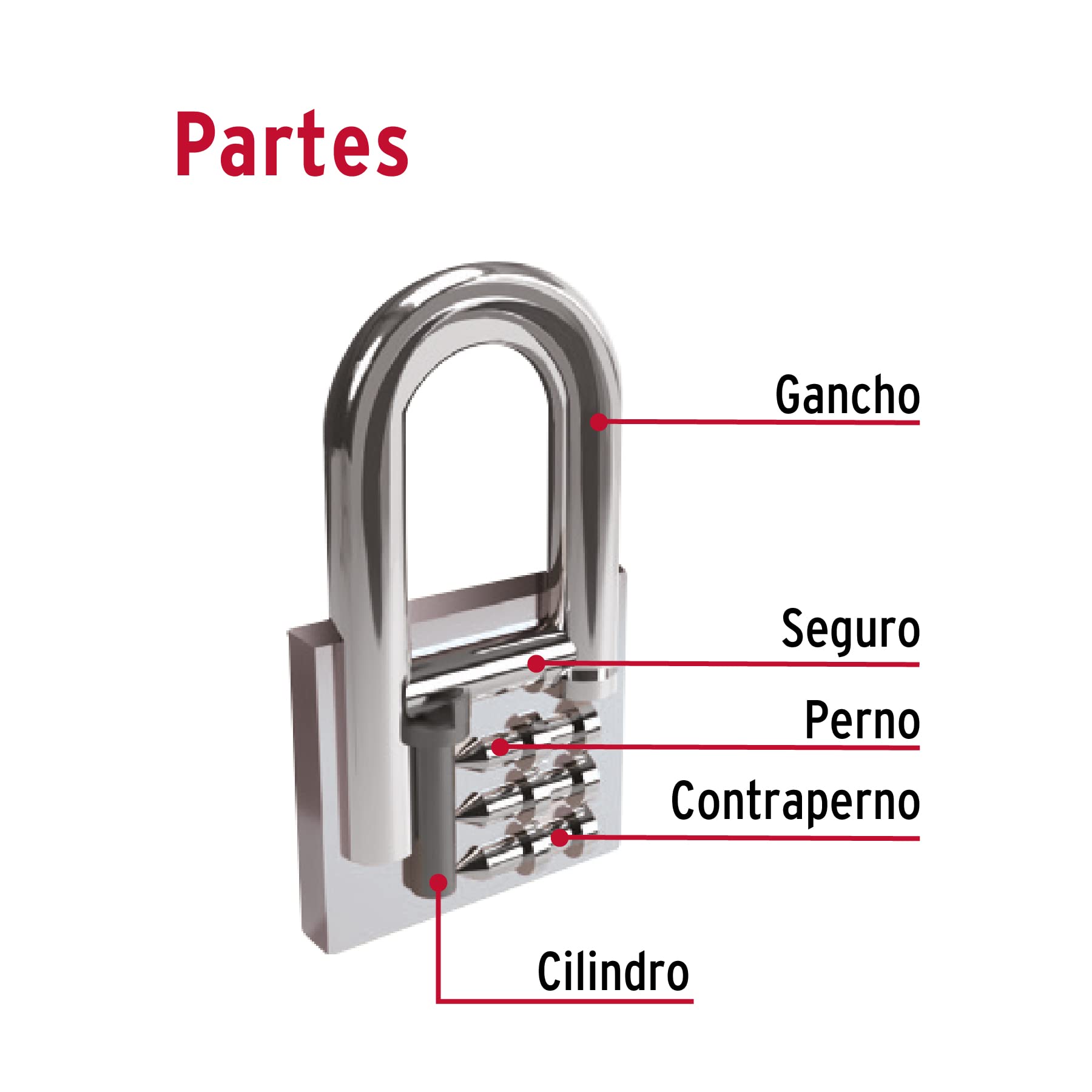Heavy Duty 50mm Iron Padlock with Long Hook - Secure Storage Boxes, Toolboxes, Lockers & Outdoor Gates