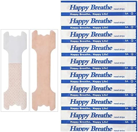 60 Count Nasal Strips for Snoring Relief & Better Sleep | Extra Strength Breathe Right Strips to Reduce Nasal Congestion | Improves Athletic Performance & Nighttime Breathing | Perfect for Sports, Allergies, and Sleep Apnea Relief