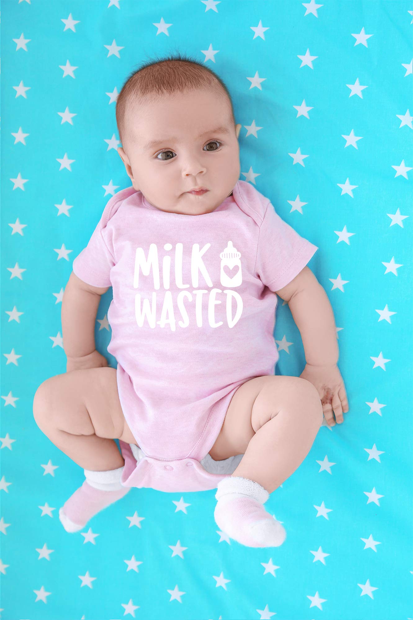 Funny Newborn Bodysuit Outfits for Boys & Girls | CBTwear Milk Wasted Baby Clothes | Perfect for Photo Shoots, Birthday Gifts & Everyday Wear