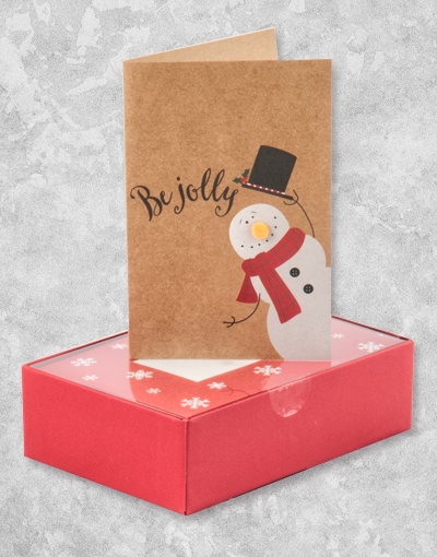 16 Count Boxed Christmas Cards - Hats Off Snowman Design for Holiday Greetings, Parties & Festive Decorations