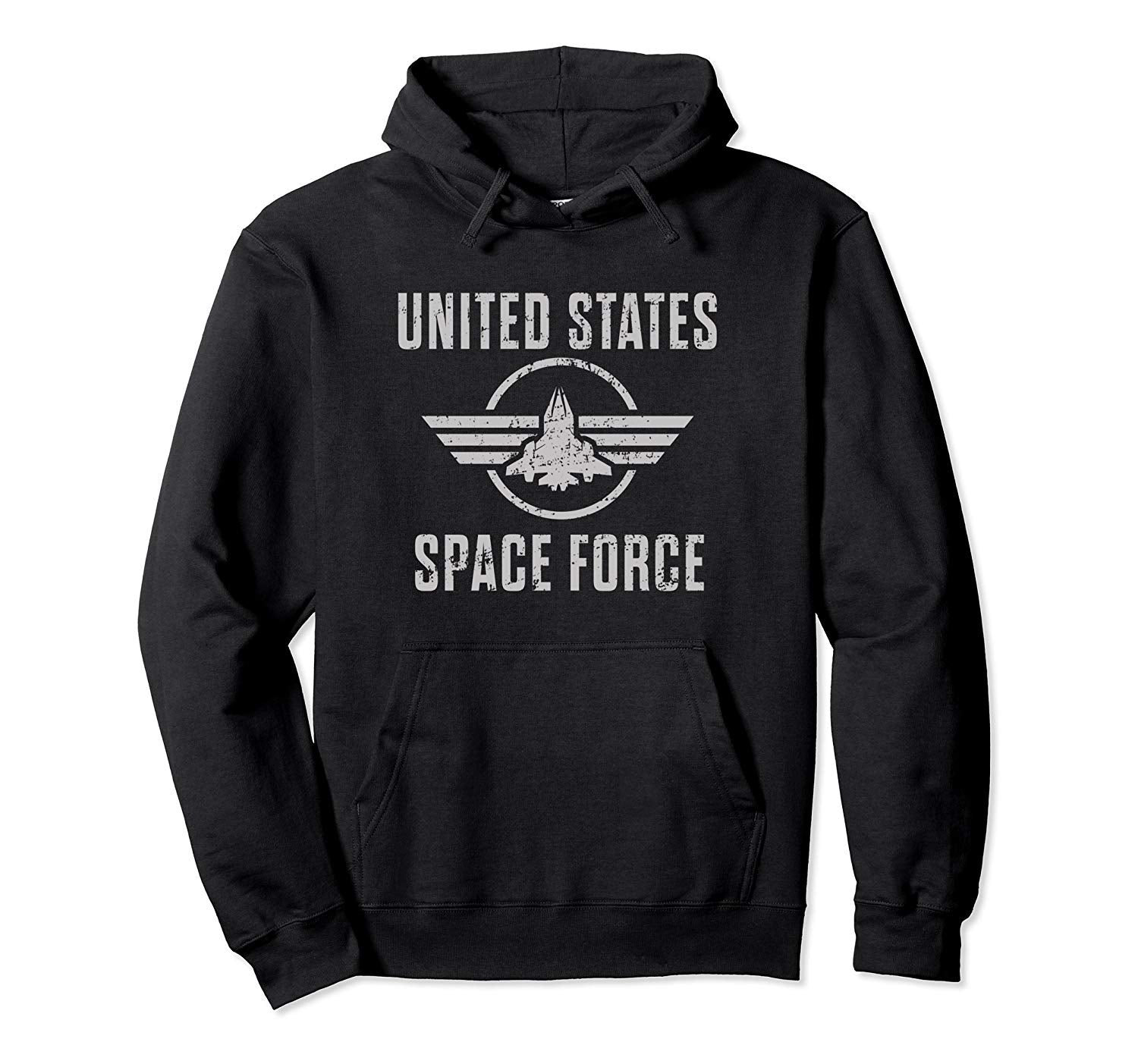 Space Force Hoodie - Black Men's & Women's Pullover Sweatshirt | Comfortable & Stylish Casual Wear for Everyday, Gym, and Outdoor Activities