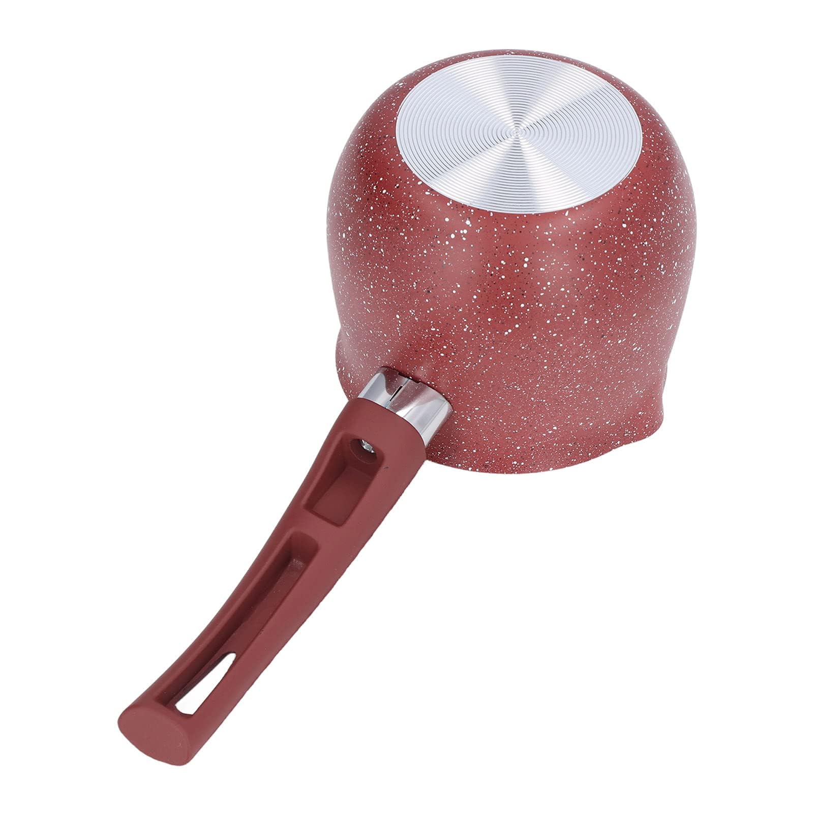 Mini Butter Warmer Pan - 3.9 Inch Non-Stick Small Sauce Pan with Pour Spout, Single Handle Milk Boiling Pot for Cooking, Coffee Heating, Chocolate Melting - Perfect for Kitchen, Camping & RV Use (Red)