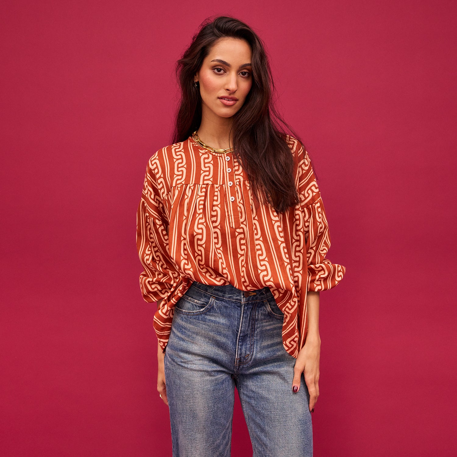 Novia Blouse - Women's Elegant Floral Print Blouse for Casual & Office Wear | Perfect for Date Night, Work, and Special Occasions