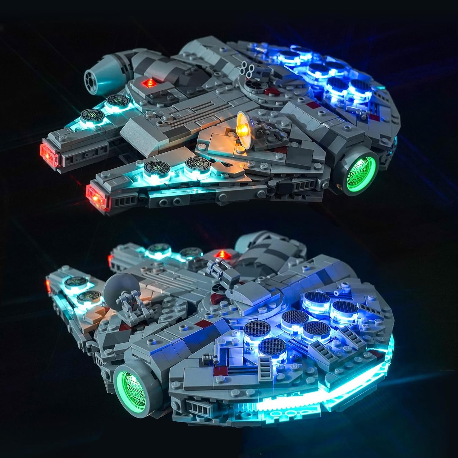 LEGO-Compatible LED Lighting Kit for 75375 Millennium Falcon (Model Not Included) - Decorative Light Set for Creative Toys - Standard Version - Perfect for Display, Photography & Enhancing LEGO Star Wars Collections