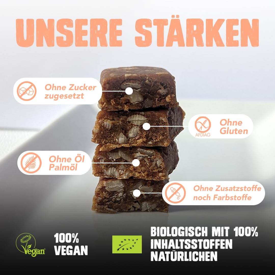 Gourmiz Fruit Bar - Discovery Pack 6 Bars, High Energy Carbohydrate & Organic Protein Bars, Dates, Vegan Snacks, Gluten Free, No Added Sugar - Perfect for Sports, Hiking & Healthy On-the-Go Snacking