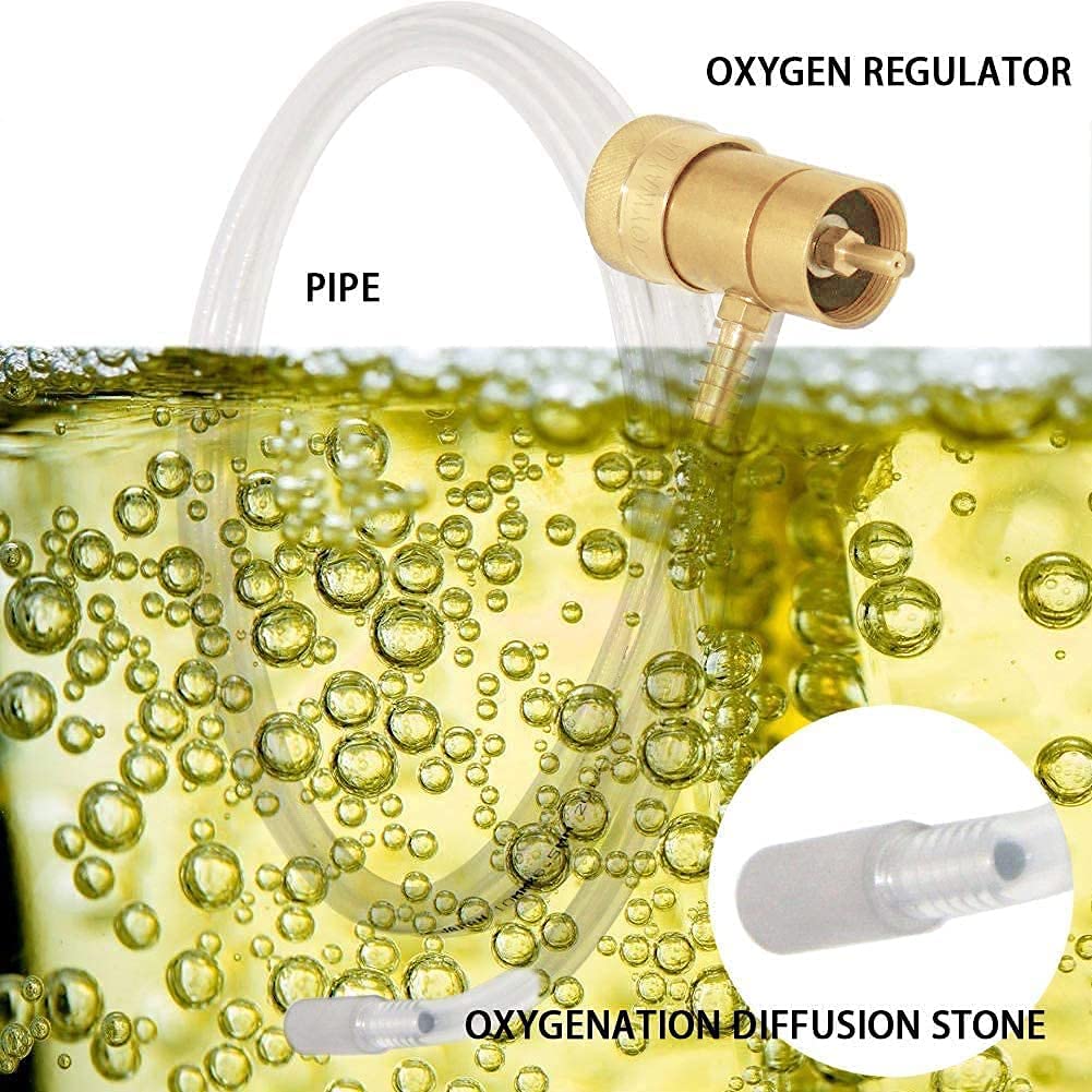 Joywayus Solid Brass Oxygen Regulator Tank Valve with 1/4