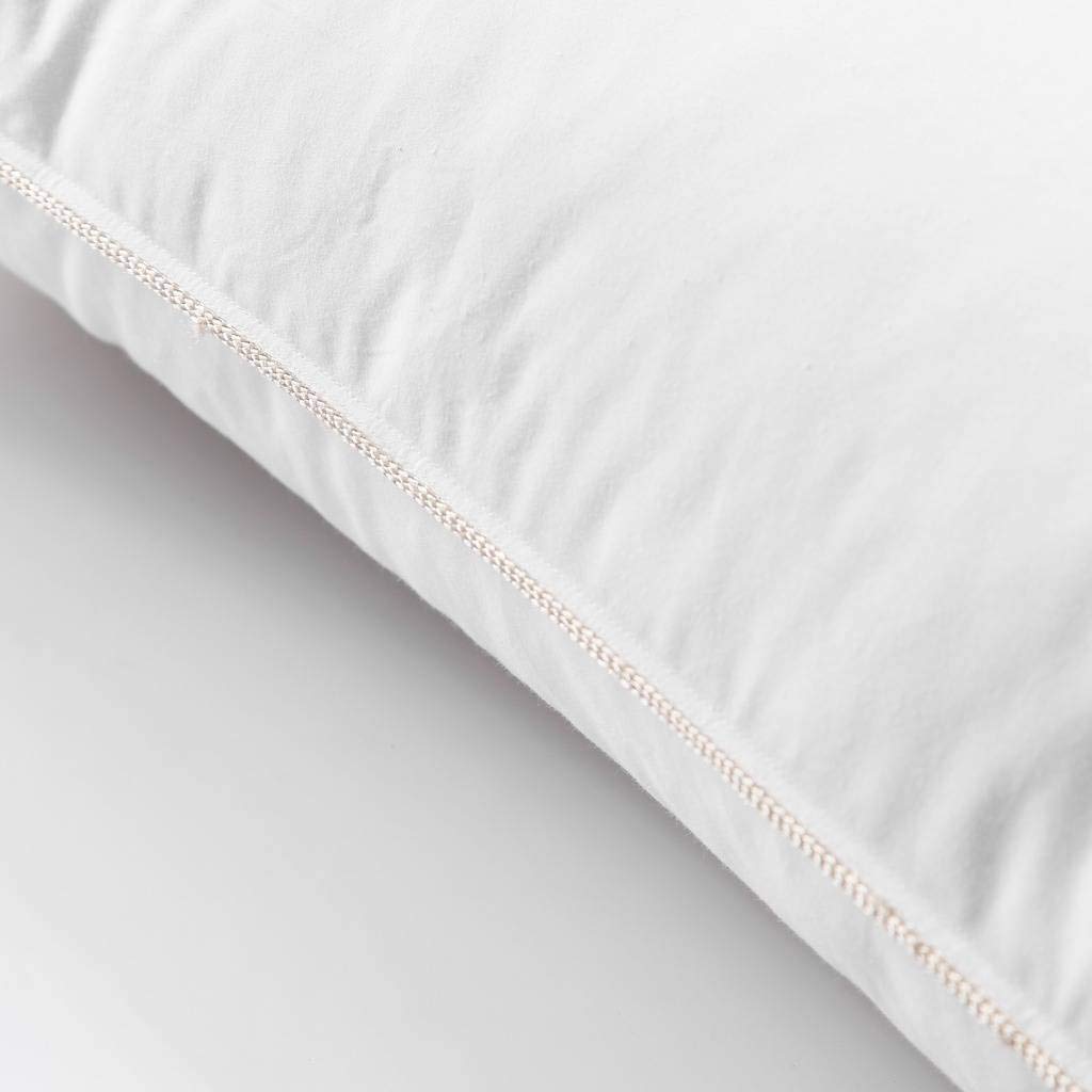 Premium 2-Pack Queen Size Goose Down Pillows - 500 Thread Count 100% Egyptian Cotton Cover, Soft to Medium Firm Support for Ultimate Comfort | Perfect for Side Sleepers, Back Pain Relief & Luxury Bedding Upgrade