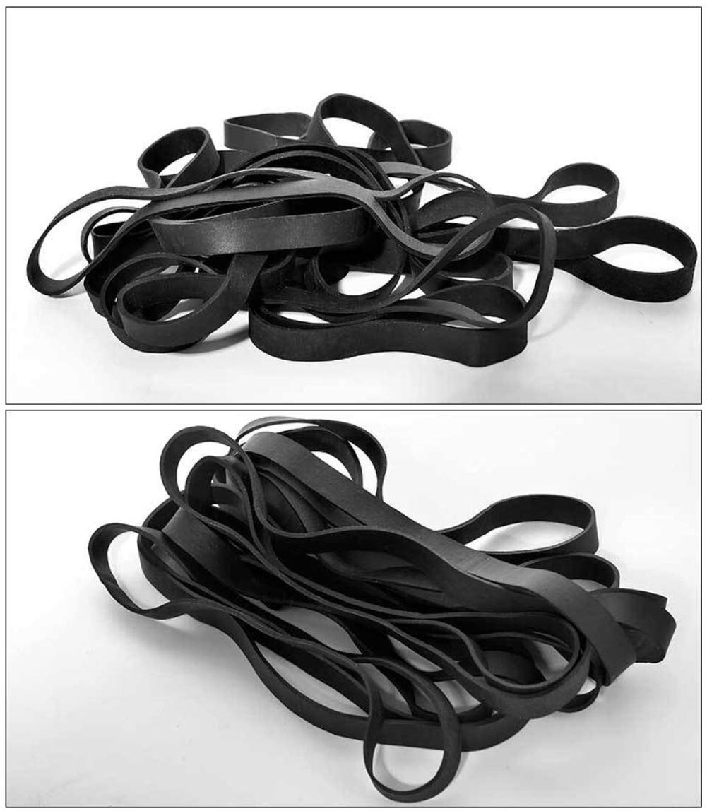 10PCS Black 7-Inch Heavy Duty Rubber Bands - Extra Large Thick Elastic Bands for Office, Home, School & Industrial Use - Secure Trash Cans, File Folders, Bundling Items & More