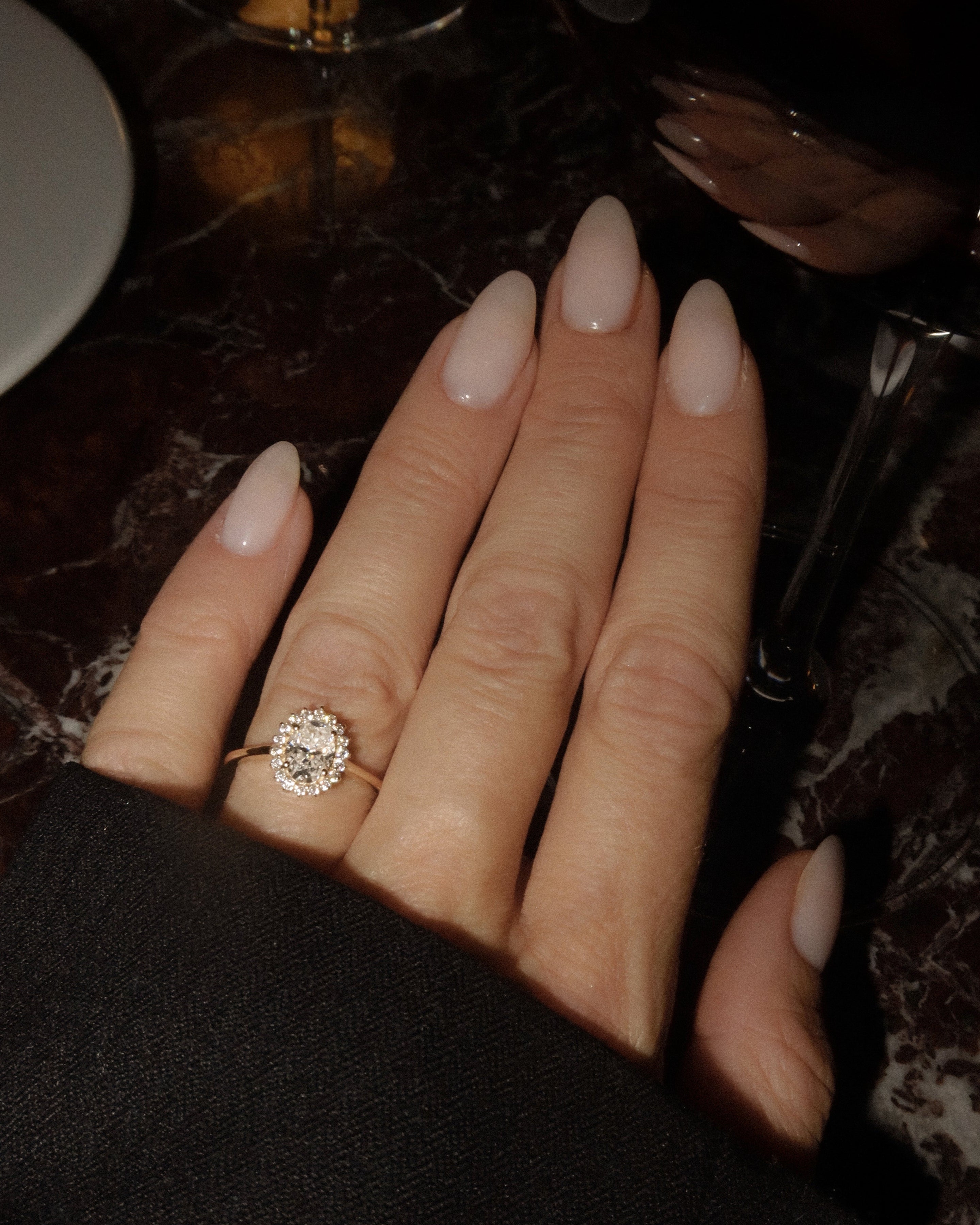 Vintage Style Mini Moissanite Ring - 14K Gold Plated Dainty Stackable Band for Women - Perfect for Engagement, Wedding, Anniversary & Everyday Elegance