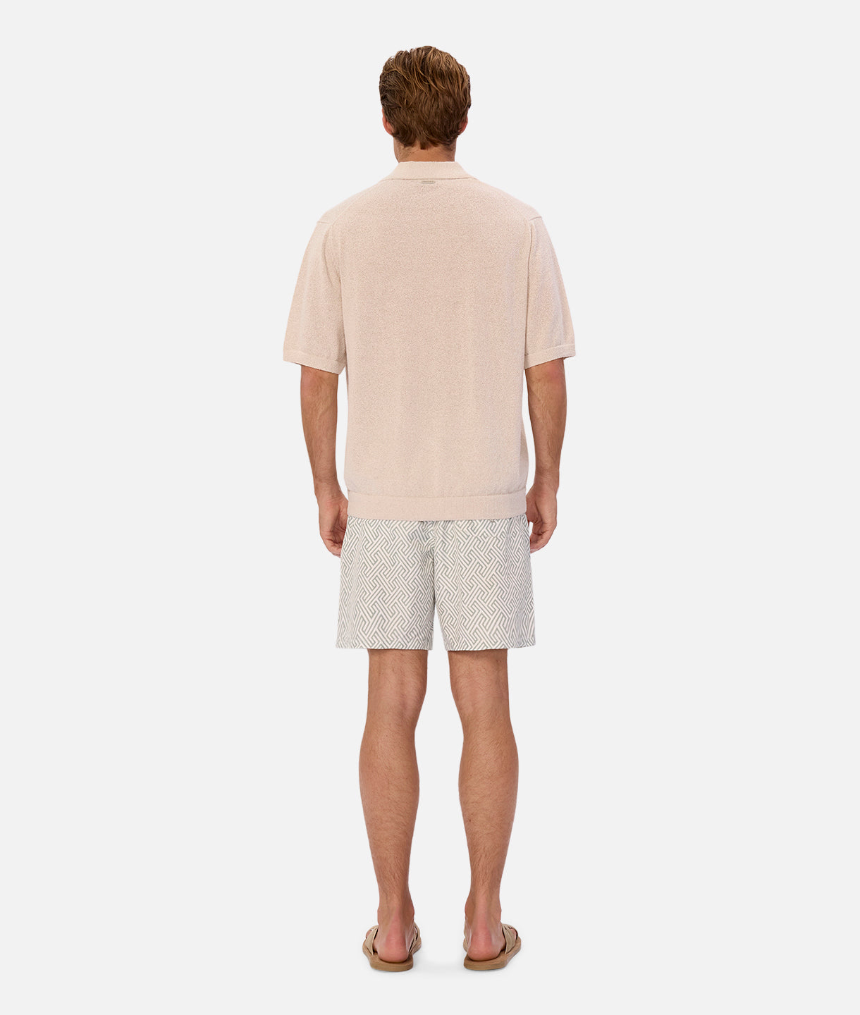 Alvarado Men's Swim Shorts - Quick Dry, Comfortable White & Sage Green Swim Trunks for Beach, Pool & Vacation