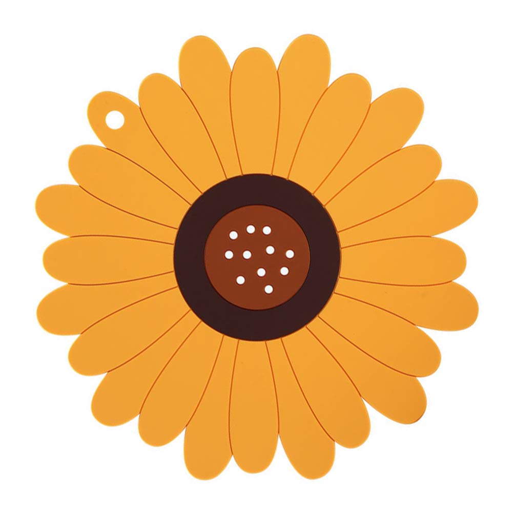 Sunflower Round Placemats Set of 4 - Non-Slip Table Mats for Dining, Party, Coffee Table - Waterproof Coasters for Home Decor & Kitchen Use - Perfect for Indoor/Outdoor Entertaining
