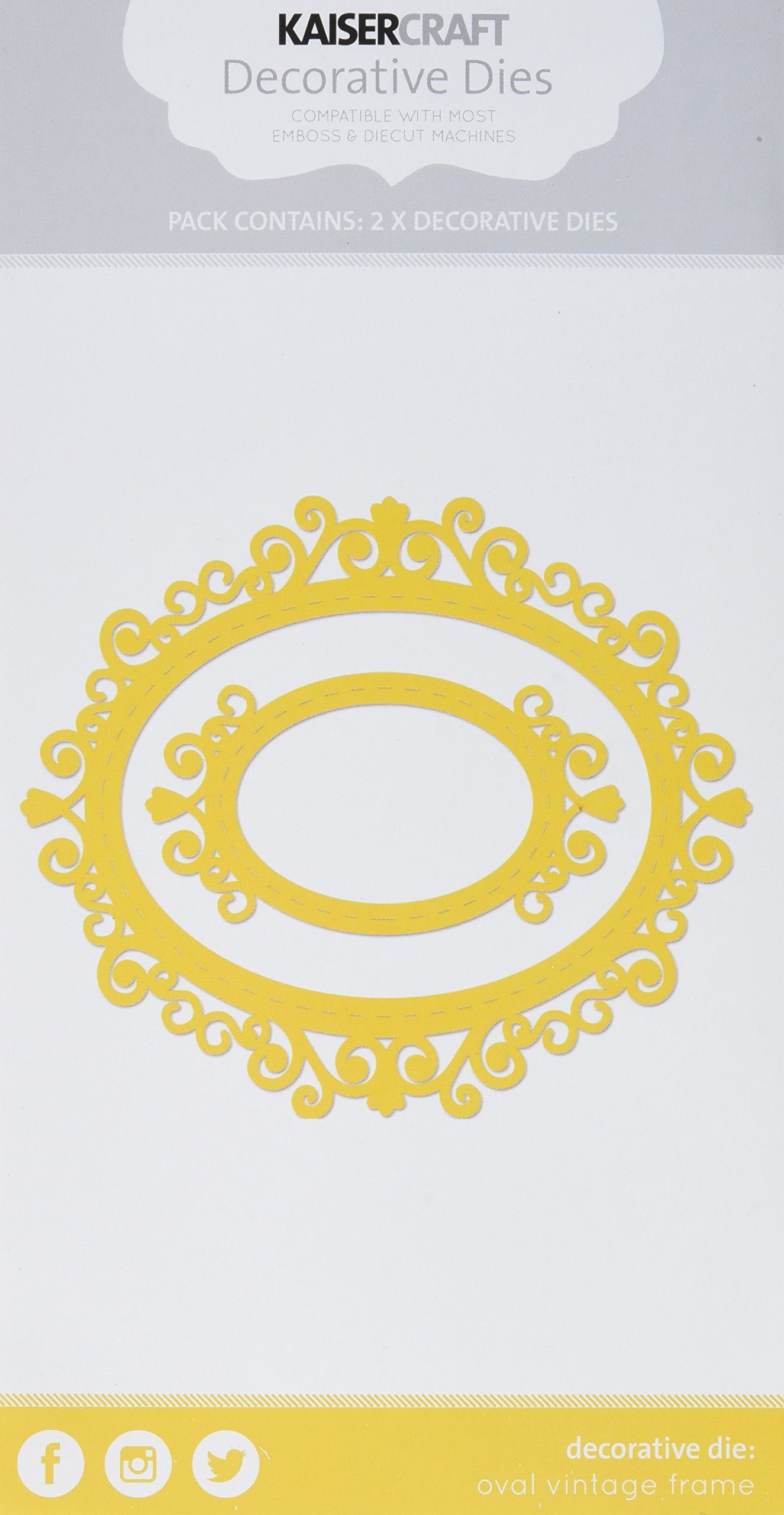 Kaisercraft DD369 Vintage Oval Frame Dies - 1.5