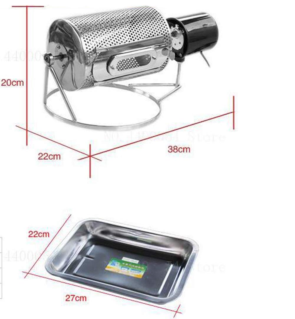 TOPCHANCES 40W Electric Coffee Bean Roaster - 30rpm, 350g Capacity, Stainless Steel Nut & Coffee Roasting Machine for Home Use | Perfect for Fresh Coffee Lovers & DIY Roasting Enthusiasts